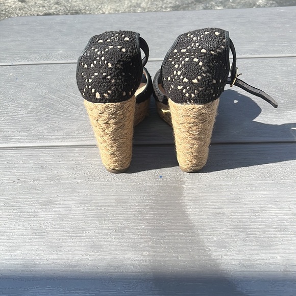 Steve Madden Black Crochet Wedges - Picture 3 of 3